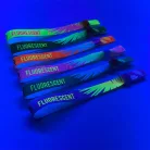 Látkový náramok - Detská veľkosť (15x300 mm, jednostranná farebná FLUO potlač) - s opakovane uzatvárateľným plastovým krúžkom