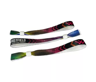   Látkový náramok - s farebnou potlačou na jednej strane - s opakovane zatvárateľným plastovým krúžkom - Detská veľkosť 15x300mm