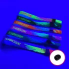 Látkový náramok (15x340 mm, jednostranná farebná FLUO potlač) - s opakovane uzatvárateľným plastovým krúžkom