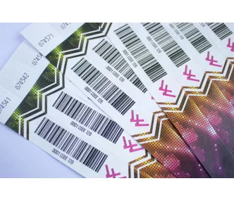   Náramky 1" Tyvek S farebnou potlačou a s čiarovým kódom