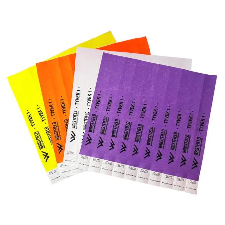 Náramky 1" Tyvek odolný, očíslovaný a vodeodolný - (TOP kvalita) - 1 farebná Čierná potlač (TOP kvalita)