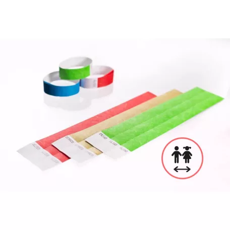 Náramky Tyvek 3/4" - Detská veľkosť (20cm) - Bez potlače