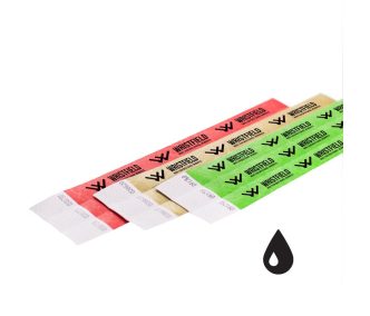   Náramky Tyvek 3/4" odolný, očíslovaný a vodeodolný - (TOP kvalita) - 1 farebná Čierná potlač (TOP kvalita)