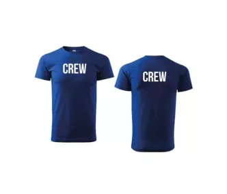Unisex s okrúhlym výstrihom CREW nápisom