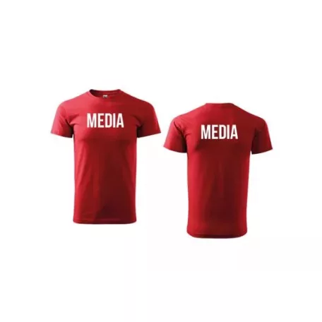 Unisex s okrúhlym výstrihom MEDIA nápisom
