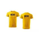 Unisex s okrúhlym výstrihom MEDIA nápisom
