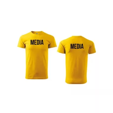 Unisex s okrúhlym výstrihom MEDIA nápisom