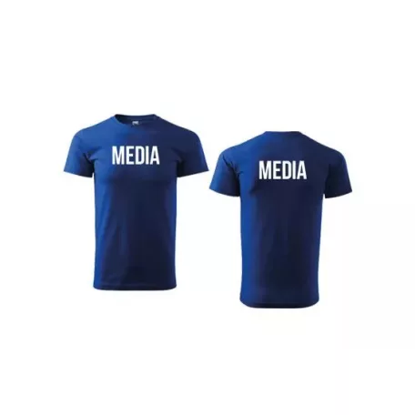 Unisex s okrúhlym výstrihom MEDIA nápisom